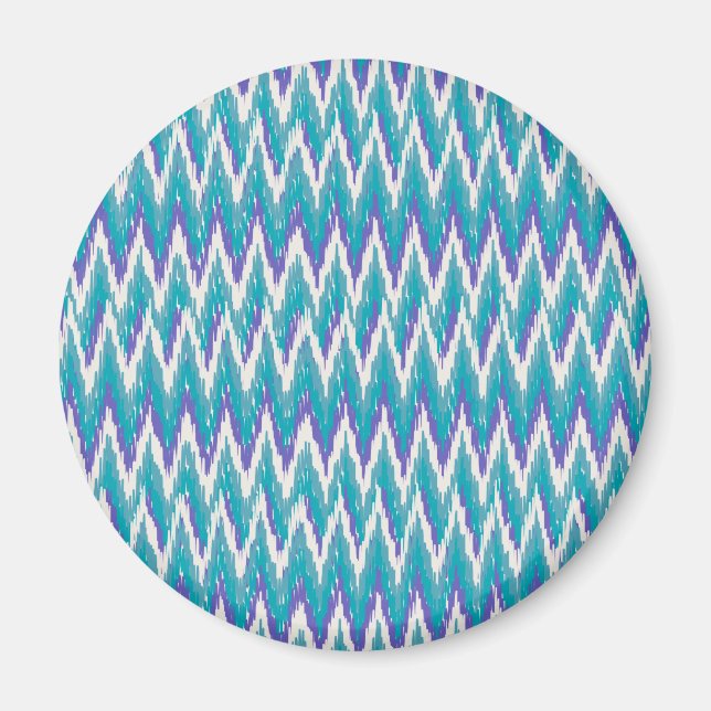 Aimant motif turquoise et Amethyst iKat ZigZag (Devant)