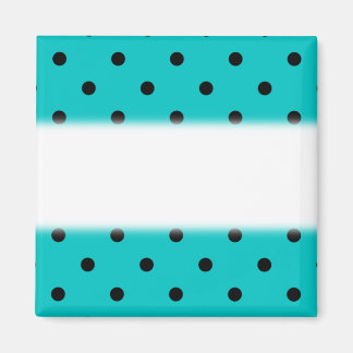 Aimant Motif turquoise et noir Polka Dot.