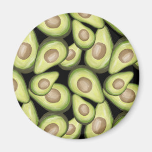Aimant Motif Vegan Avocado frais et gourmand