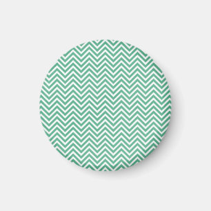 Aimant Motif vert et blanc de chevron