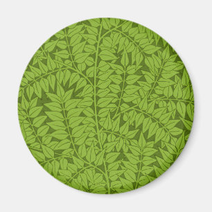 Aimant Motif vintage feuille verte de William Morris Bran