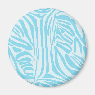 Aimant Motif Zèbre Bleu