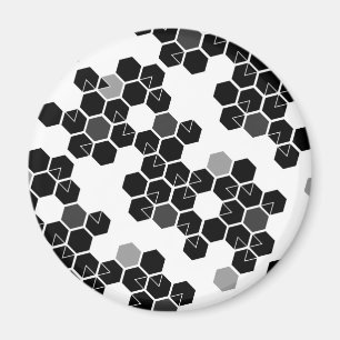 Aimant Motifs de données sur le hexadécimal noir