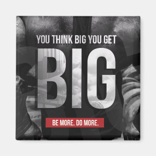 Aimant Motivation "Body building" - Pensez grand, obtenez