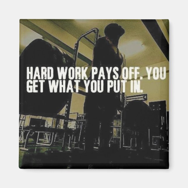 Aimant Motivation de l'entraînement - Le travail dur coût (Devant)