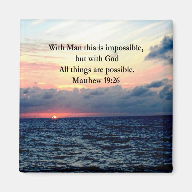 AIMANT MOTIVATION DE SLEVER MATTHEW 19:26 PHOTO DESIGN (Devant)