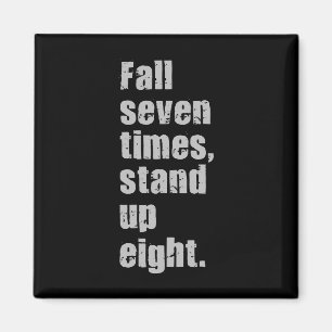 Aimant Motivation Gym - Automne Sept Fois, Se Lever Huit