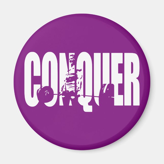 Aimant Motivation pour le poids féminin - CONQUER (Devant)