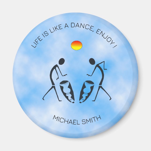 Aimant Motivation, Sunny Celebration Silhouette Dancers (Devant)