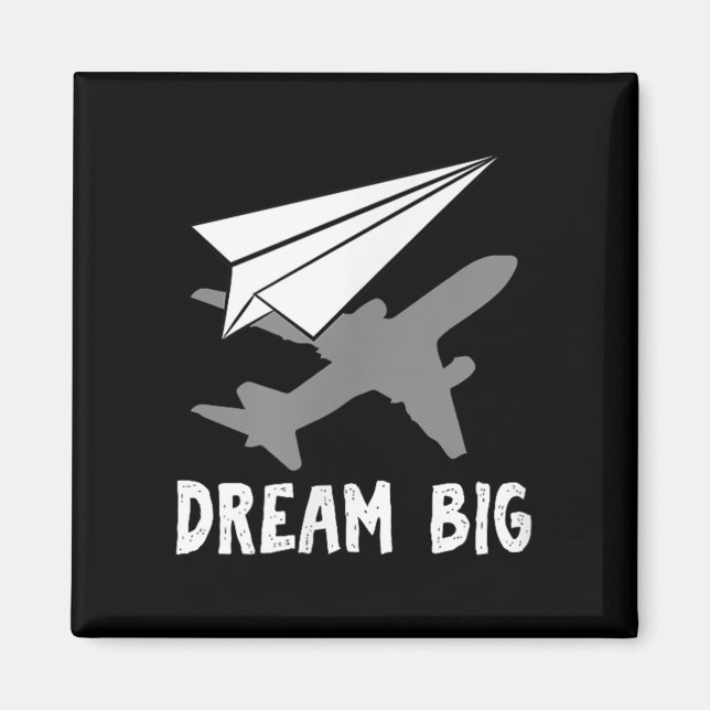 Aimant Motivational Pilot Aerospace Engineer Dream Paper (Devant)