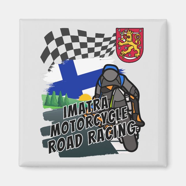 Aimant Moto Imatra Road Racing en Finlande (Devant)