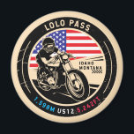 Aimant Moto Lolo Pass Idaho<br><div class="desc">Lolo Pass fait dans un emblème de style vintage et en détresse. Il s'agit d'une célèbre voiture pittoresque que l'on trouve dans l'Idaho et le Montana.</div>