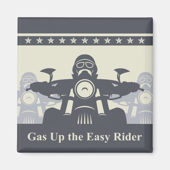Aimant Moto Thème Magnet, Biker Rally Facile Rider (Devant)