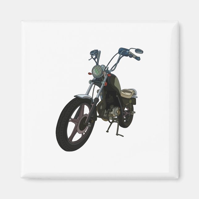 Aimant Moto Vintage classique (Devant)