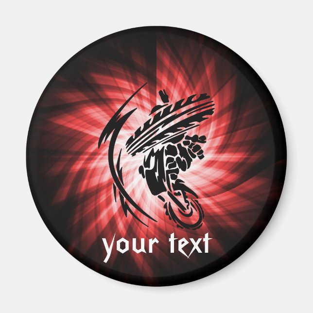 Aimant Motocross rouge (Devant)