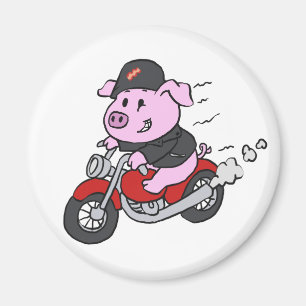 Aimant Motocyclette de cochon amusante choisir la couleu