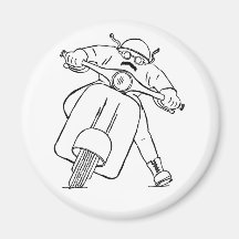 Motocycliste Rétro Avec Moustache