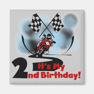 Aimant Motorcycle Racing 2e Anniversaire Tshirts et cadea