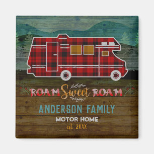 Aimant Motorhome RV Camper Travel Van Rustic Personalized