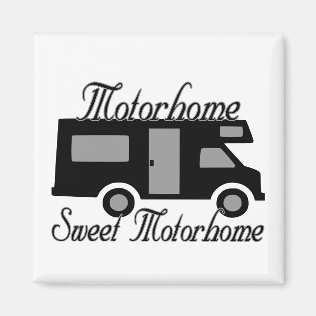 Aimant Motorhome Sweet Motorhome RV (Devant)