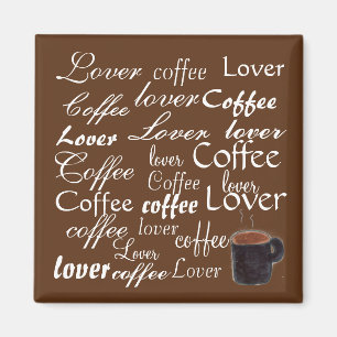 Aimant Mots d'amour pour le café