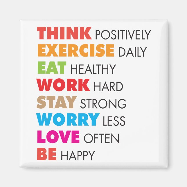 Aimant Mots Inspirants - Motivation (Devant)