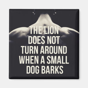 Aimant Mots Motivationnels - Le Lion Ne Se Tourne Pas Aut
