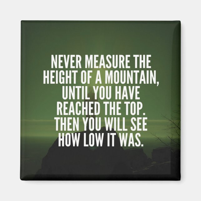 Aimant Mots Motivationnels - Montagne (Devant)