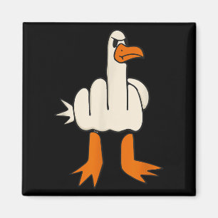 Aimant Mouette du doigt moyen, humour adulte, Gesture drô