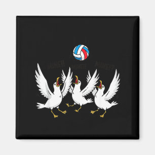 Aimant Mouettes de volley-ball drôles de plage Srts