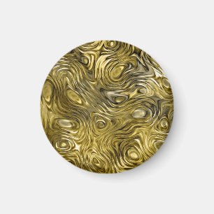 Aimant moulé "or" rond