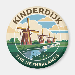 Aimant Moulins à vent de Kinderdijk Pays-Bas
