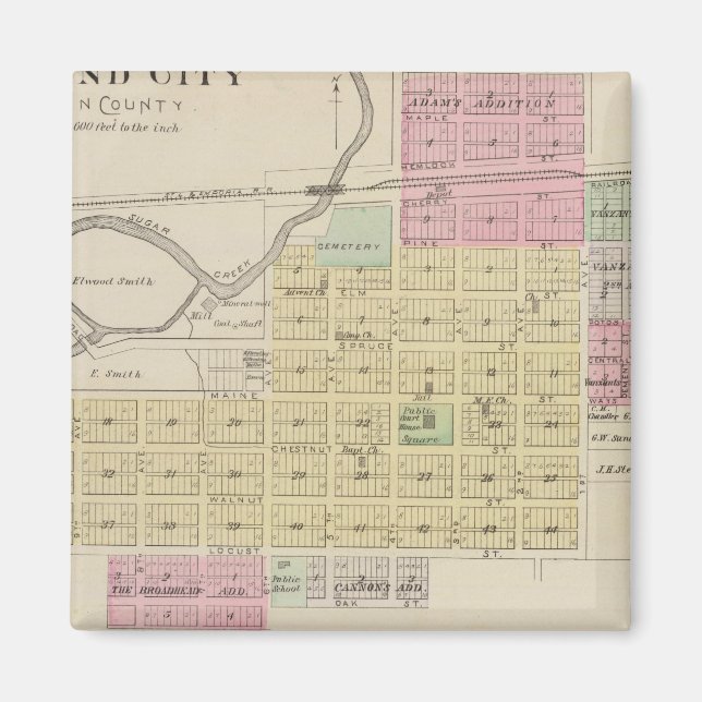 Aimant Mound City, Blue Mound et Arrington, Kansas (Devant)