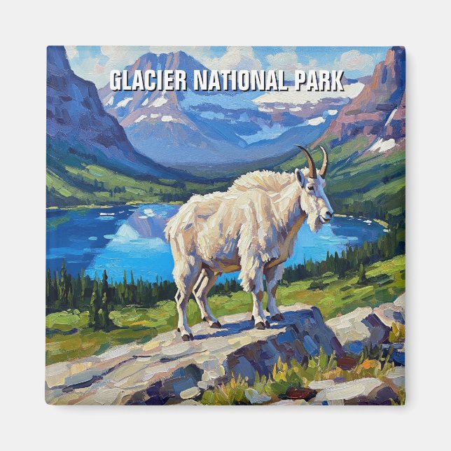 Aimant Mountain Goat in Glacier National Park Travel (Devant)