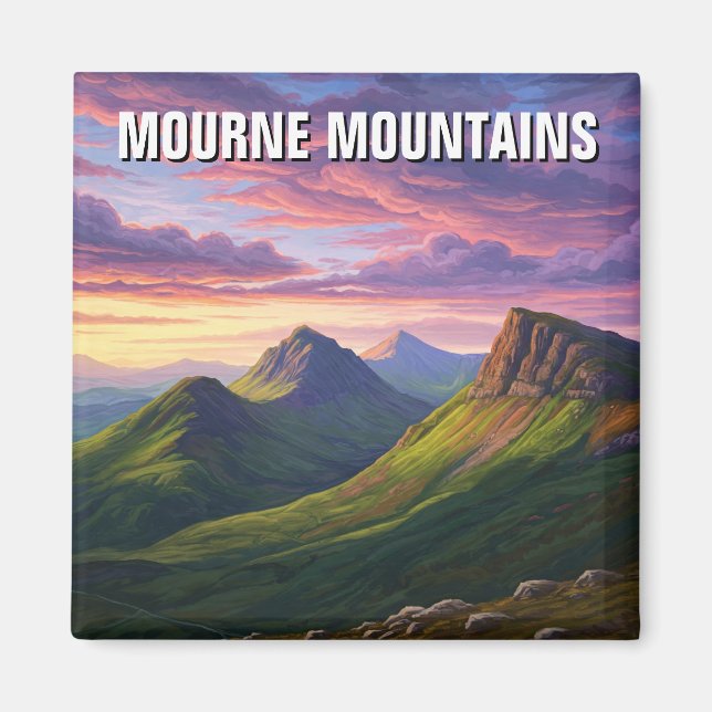 Aimant Mourne Mounts Irlande du Nord Voyage (Devant)