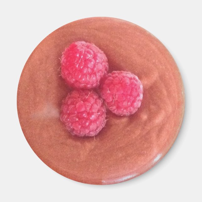 Aimant Mousse De Chocolat Aux Framboises (Devant)