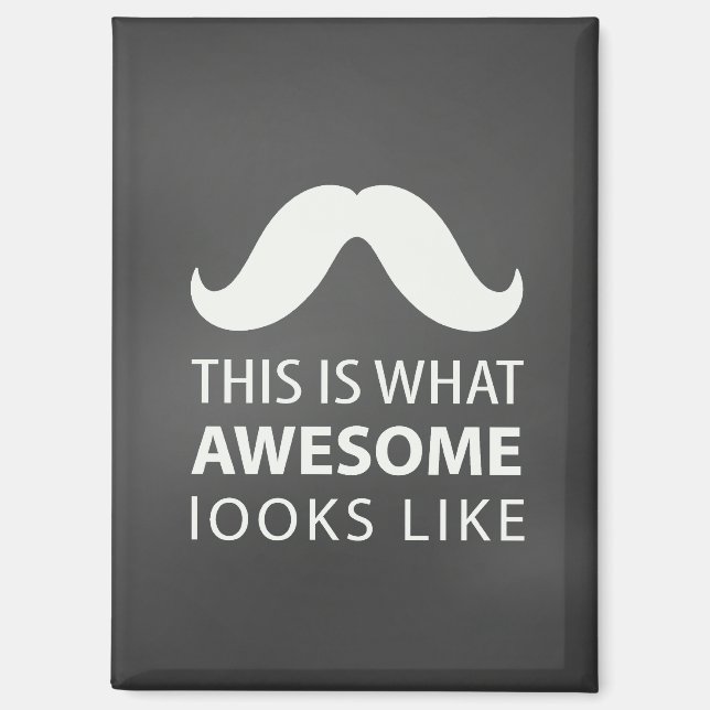 Aimant Moustache Incroyable (Recto)