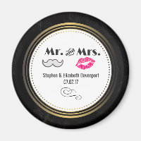 Moustache & Lèvres M. & Mme Black & Gold Mariage