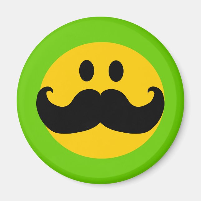 Aimant Moustache Yellow Happy Face (Devant)