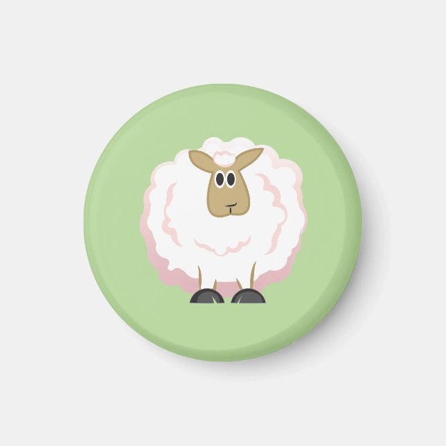 Aimant Mouton blanc souple (Devant)