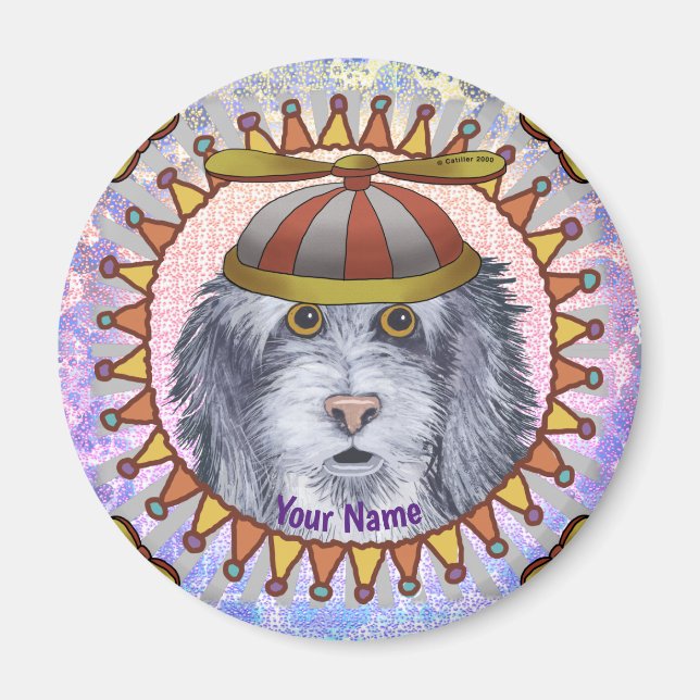 Aimant Mouton Chien Beanie  (Devant)