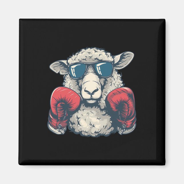 Aimant Mouton de boxe Gants de boxe Mouton de kickboxing  (Devant)