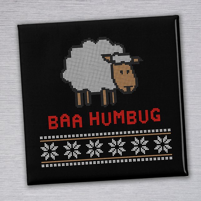 Aimant Mouton de Noël Baa Humbug (Créateur téléchargé)
