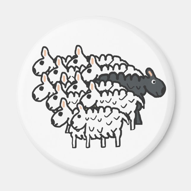 Aimant Mouton noir (Devant)