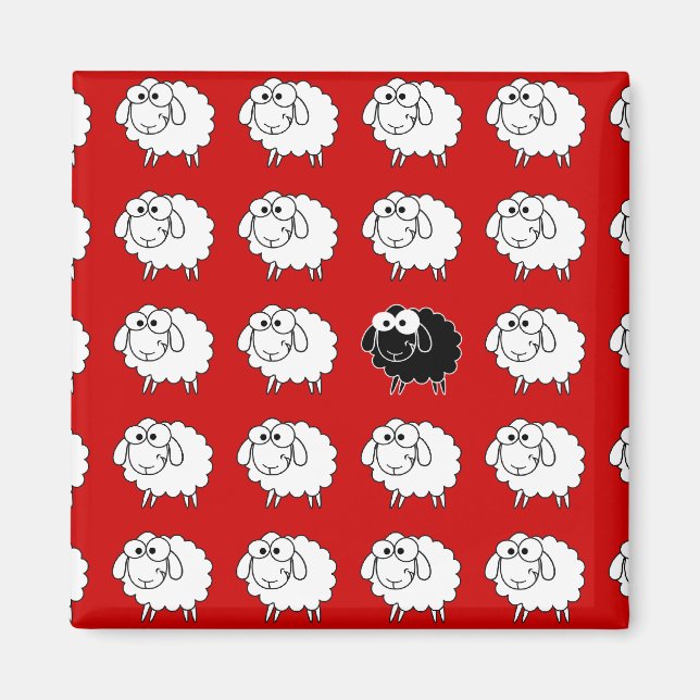 Aimant Mouton noir (Devant)