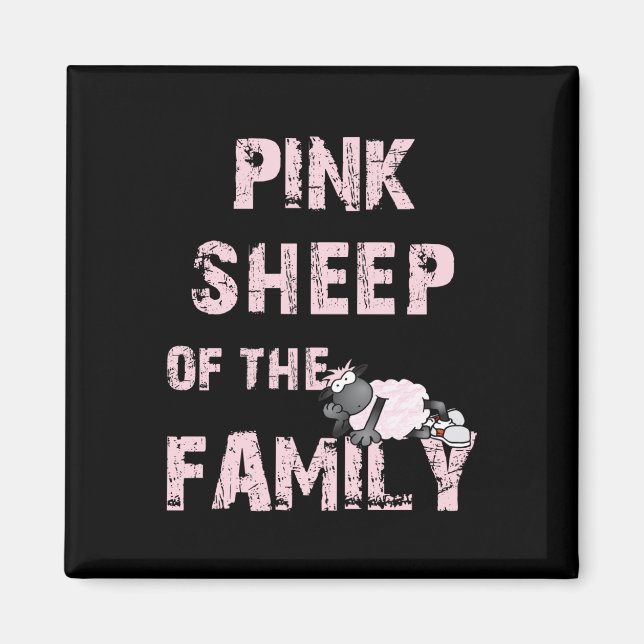Aimant Mouton rose (Devant)