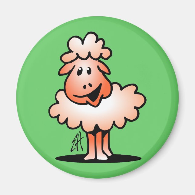 Aimant Mouton souriant (Devant)