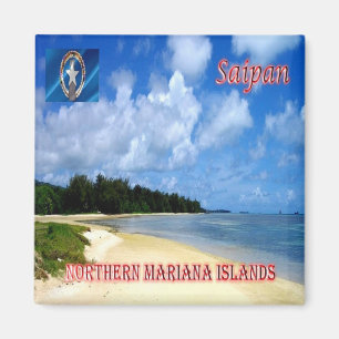 Aimant MP - Îles Mariannes du Nord Plage de Saipan Tanapa