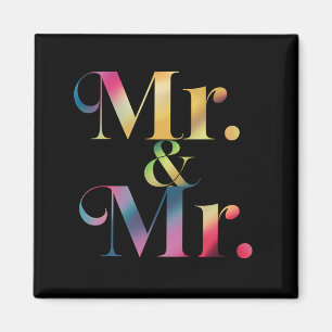 Aimant Mr. & Mr. Gay Enterrement de vie de garçon Mariage
