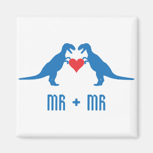 Aimant Mr+Mr - Love is Love Dinosaurs
